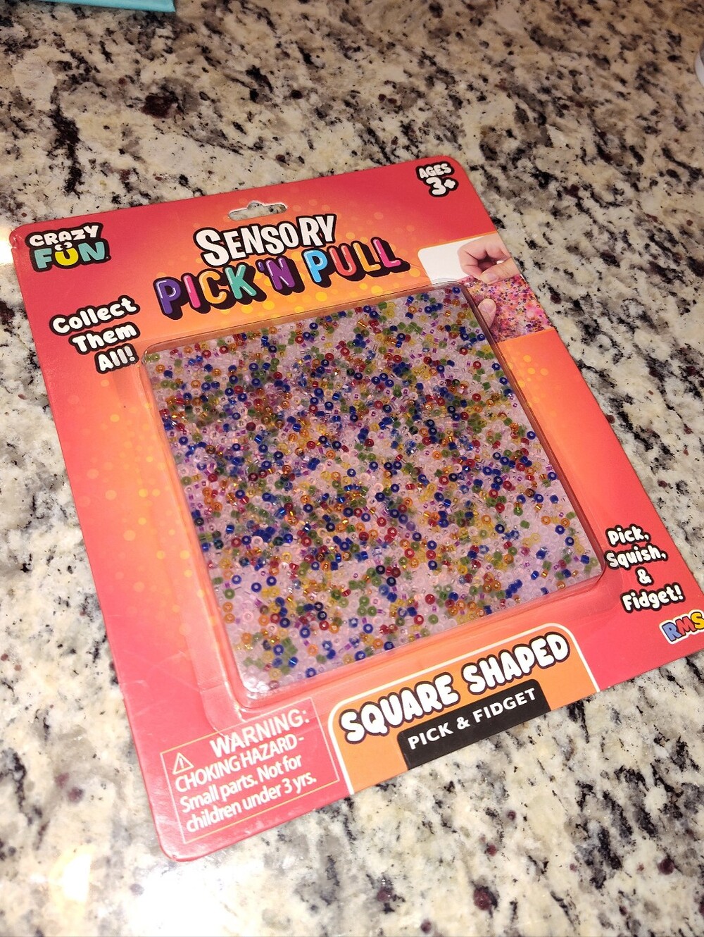Crazy Fun Sensory Pick 'N Pull Square Shaped Pick & Fidget RMS